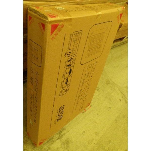 ルーバーシューズボックス 幅90.5cm ナチュラル [5093]