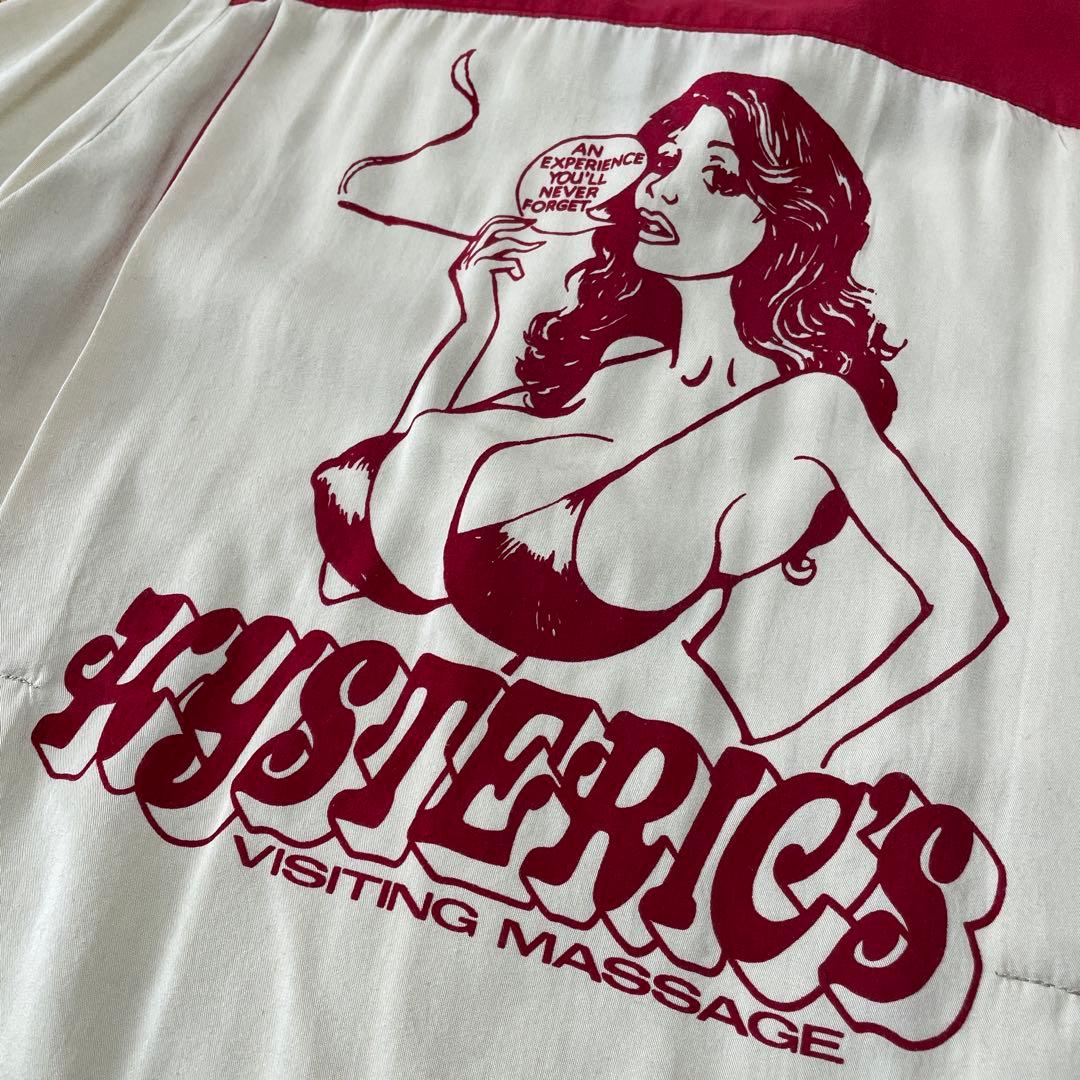 当時物 ヒステリックグラマー ボーリングシャツ 赤 レッド ロゴ 平成 90s