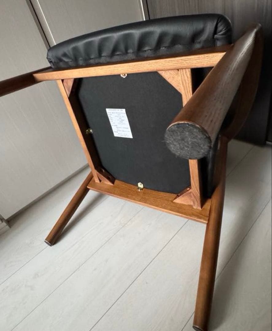 ローダイニングチェア ブラウン 1脚 座面高36cm 肘付き 北欧