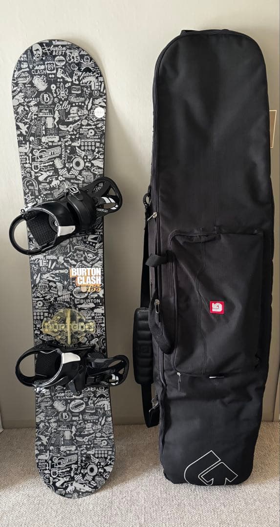 Burton スノーボード ケース&バインディング付き