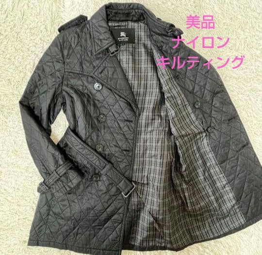 【美品】バーバリーブラックレーベル キルティング[ 限定]トレンチコート ベルト