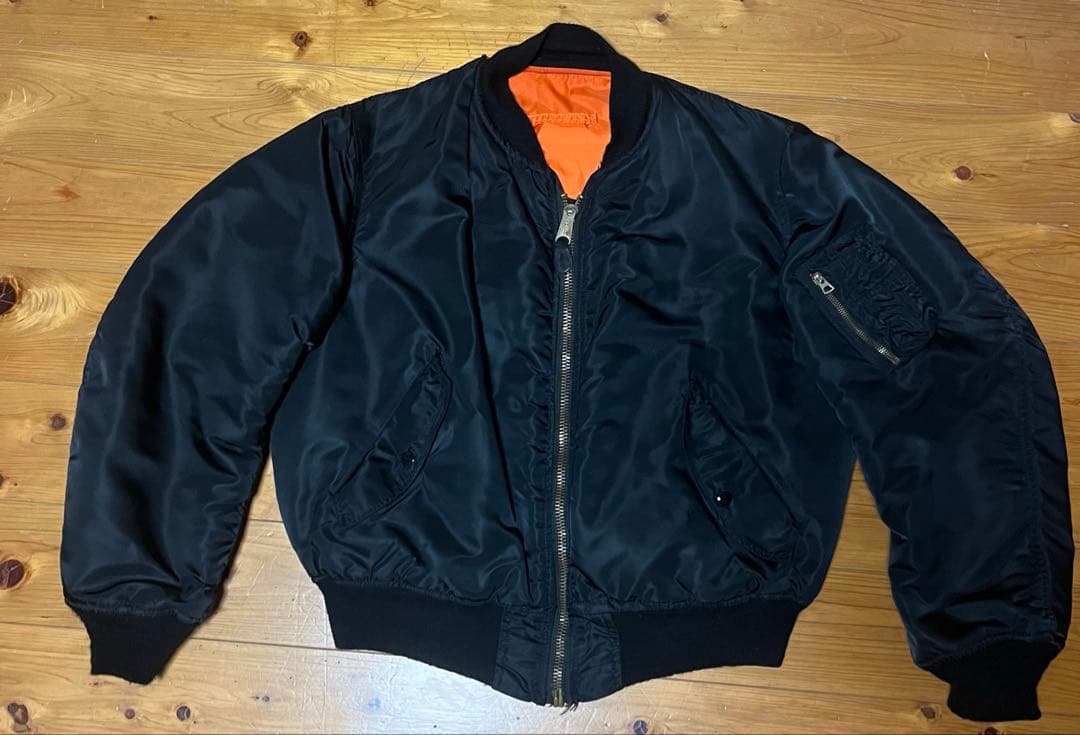 希少❗️90s alpha MA-1フライトジャケットusa製　ブラック