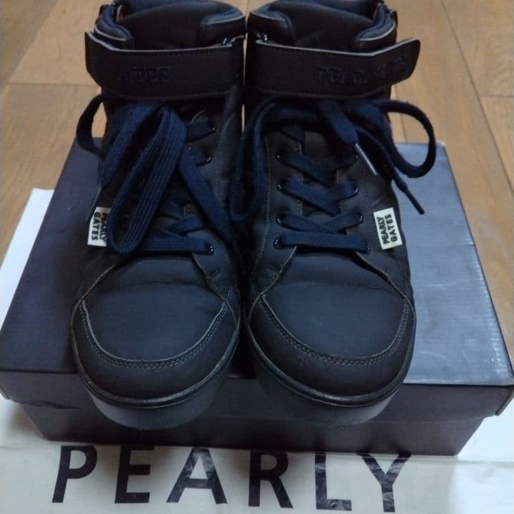 ⭐美品⭐パーリーゲイツ⭐ハイカット⭐ゴルフ⭐シューズ⭐濃紺⭐24.5⭐
