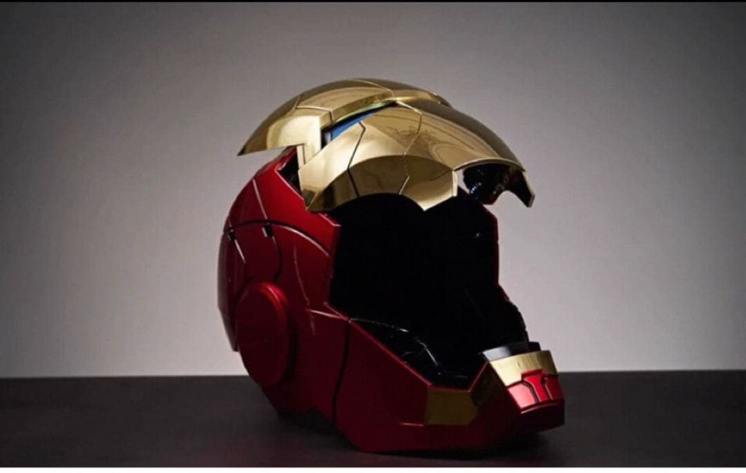 新品AUTOKINGアイアンマン マーク5 MK5 ヘルメットマスク 光ゴールド