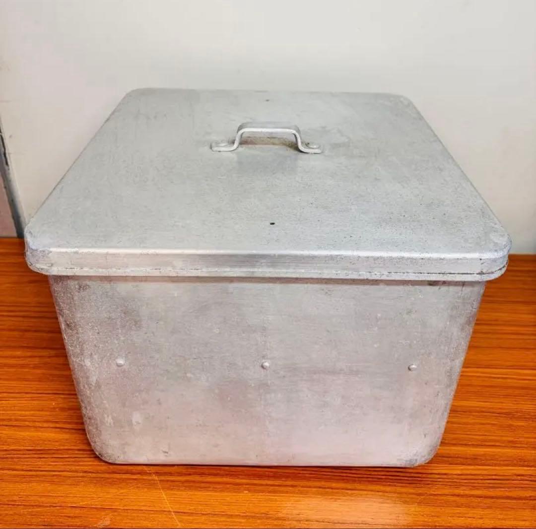 業務用 アルミ製 四角蒸し器 蓋付き 4点セット 中古