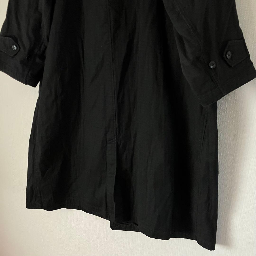 80's ISSEY MIYAKE ステンカラーコート チンスト ブラック