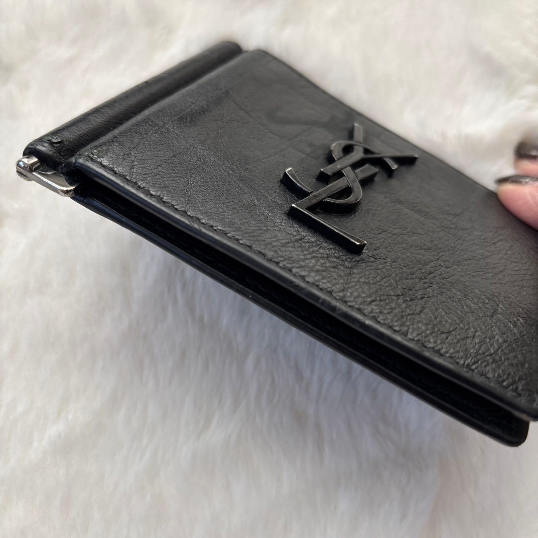 YSL サンローラン　マネークリップ　ブラック