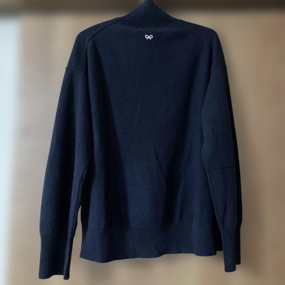 ユニクロ×アニヤハインドマーチ　カシミヤハイネックセーター　M ネイビー