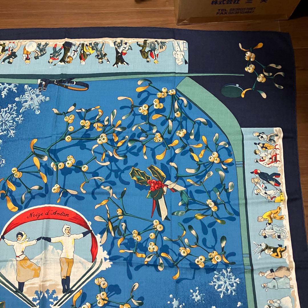 希少❣️HERMES 【Neige d'Antan】去年の雪　カレジェアン140