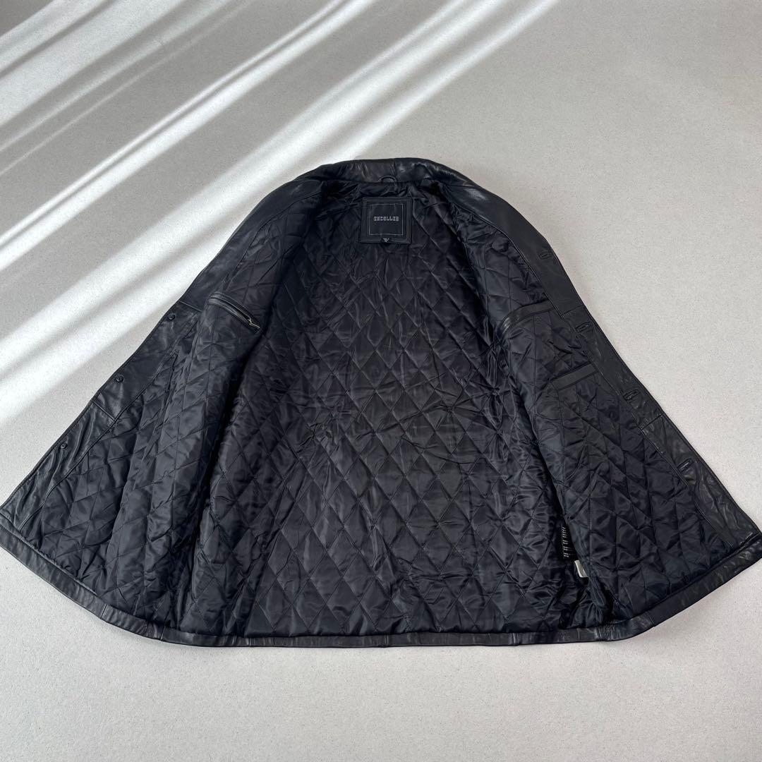 excelled leather car coat black XL 本革