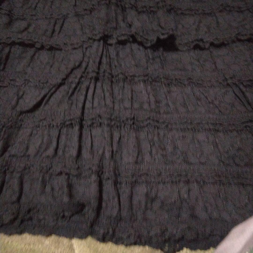 お値下ピンクハウス　INGEBORG 　美品激かわブラックワンピース フリル付き