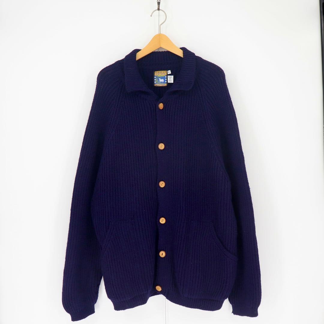 トップス raglan wool knit cardigan Made in 