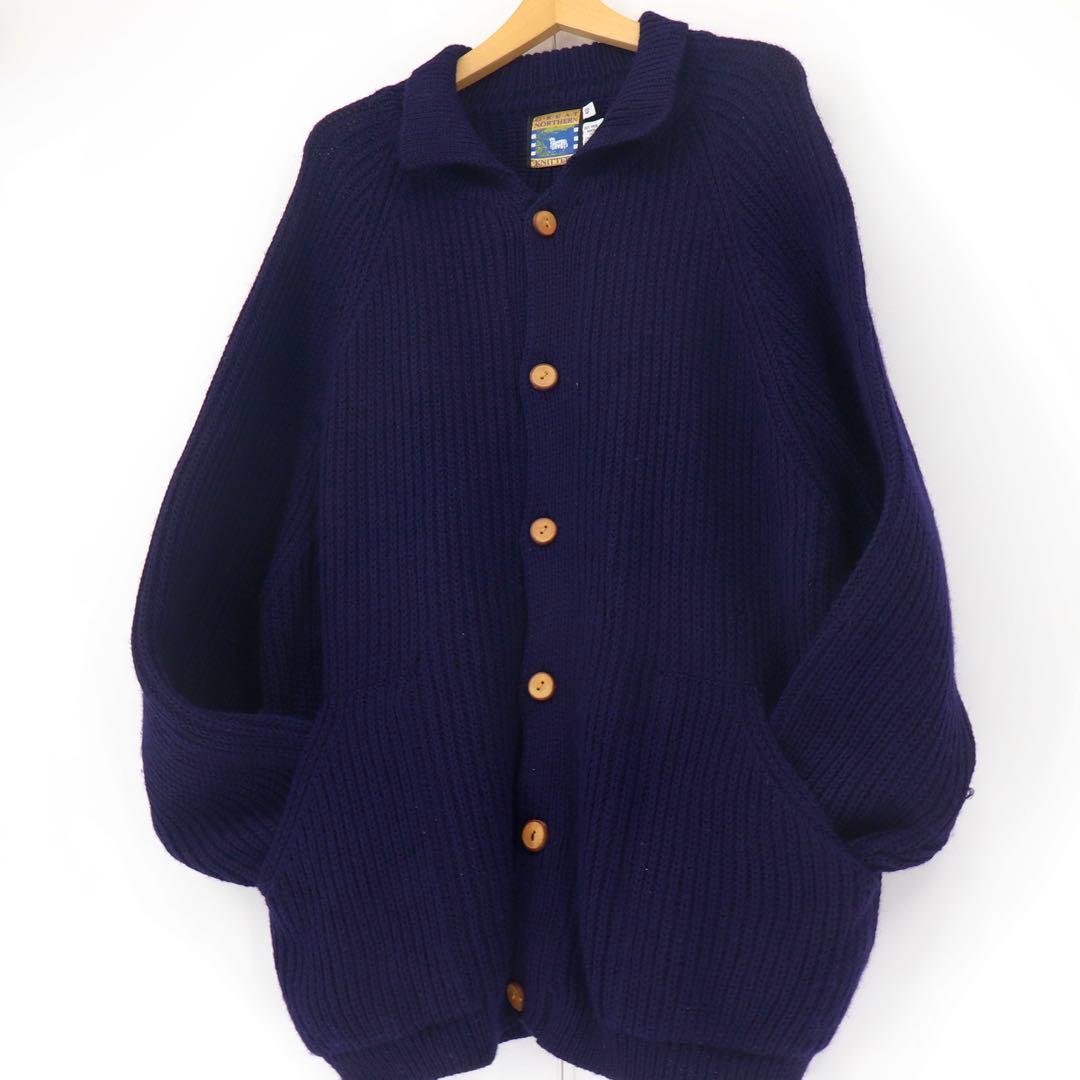 トップス raglan wool knit cardigan Made in 