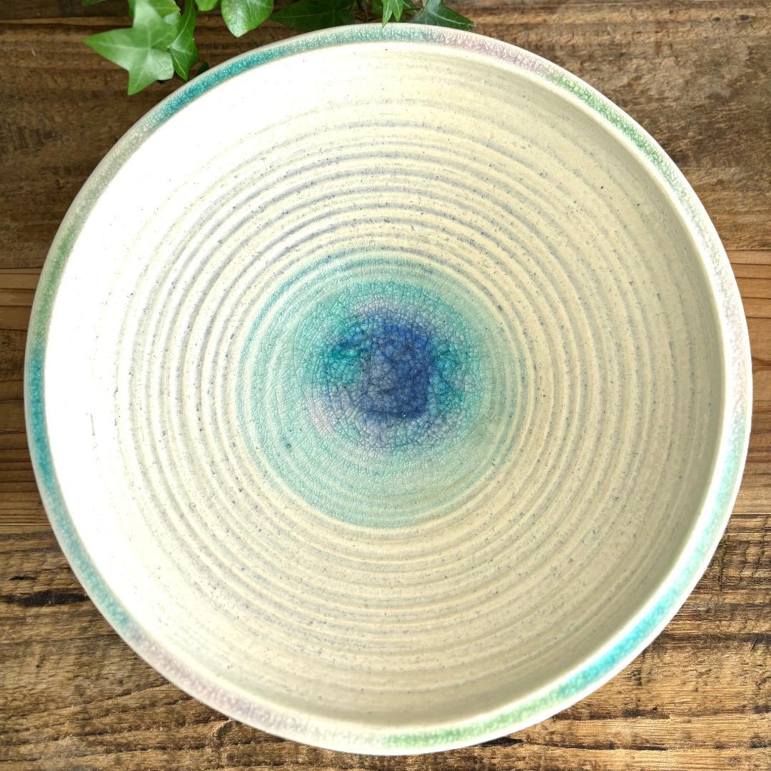 ガラス彩陶器 大皿 沖縄オーシャンブルー ギャラリー 風の島