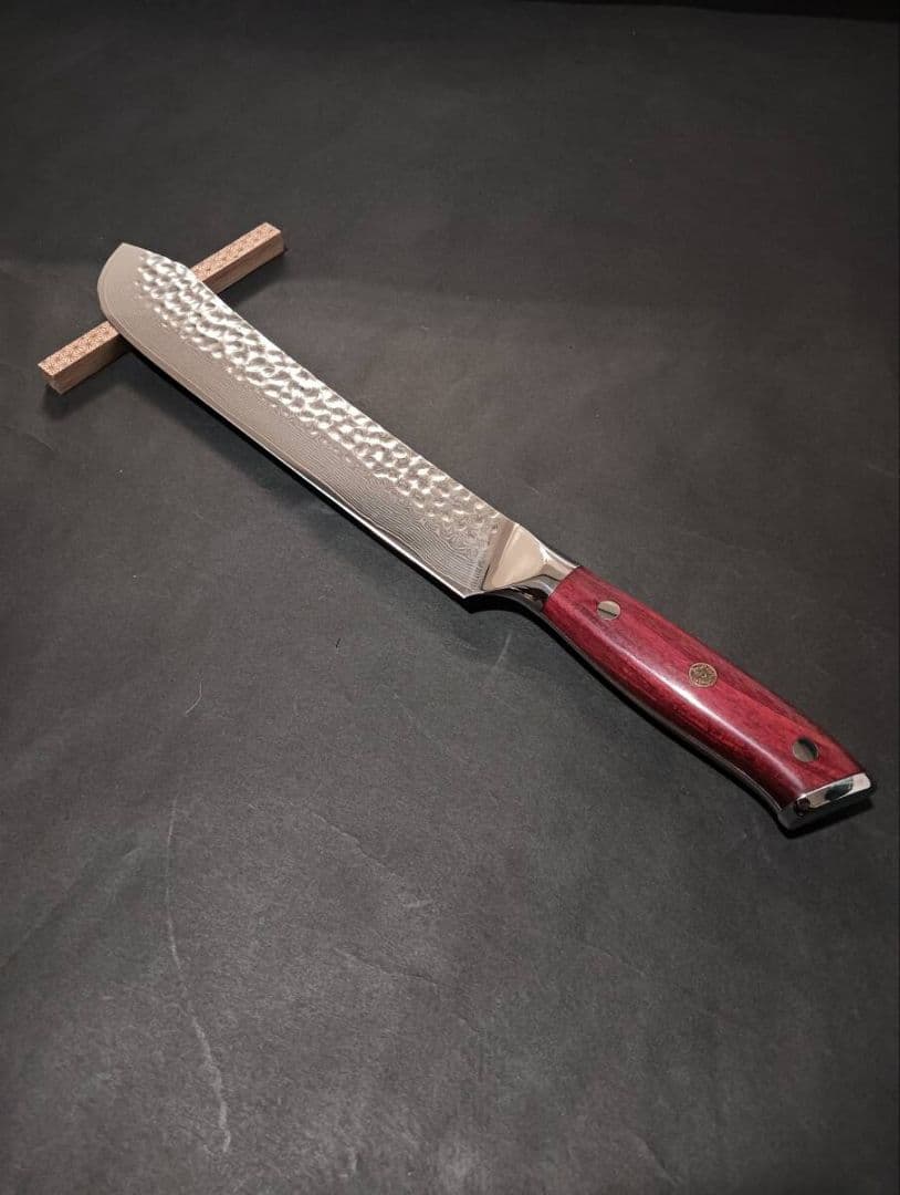 67層ダマスカスVG10 牛刀 240mm レッドマリー柄 高級シェフナイフ