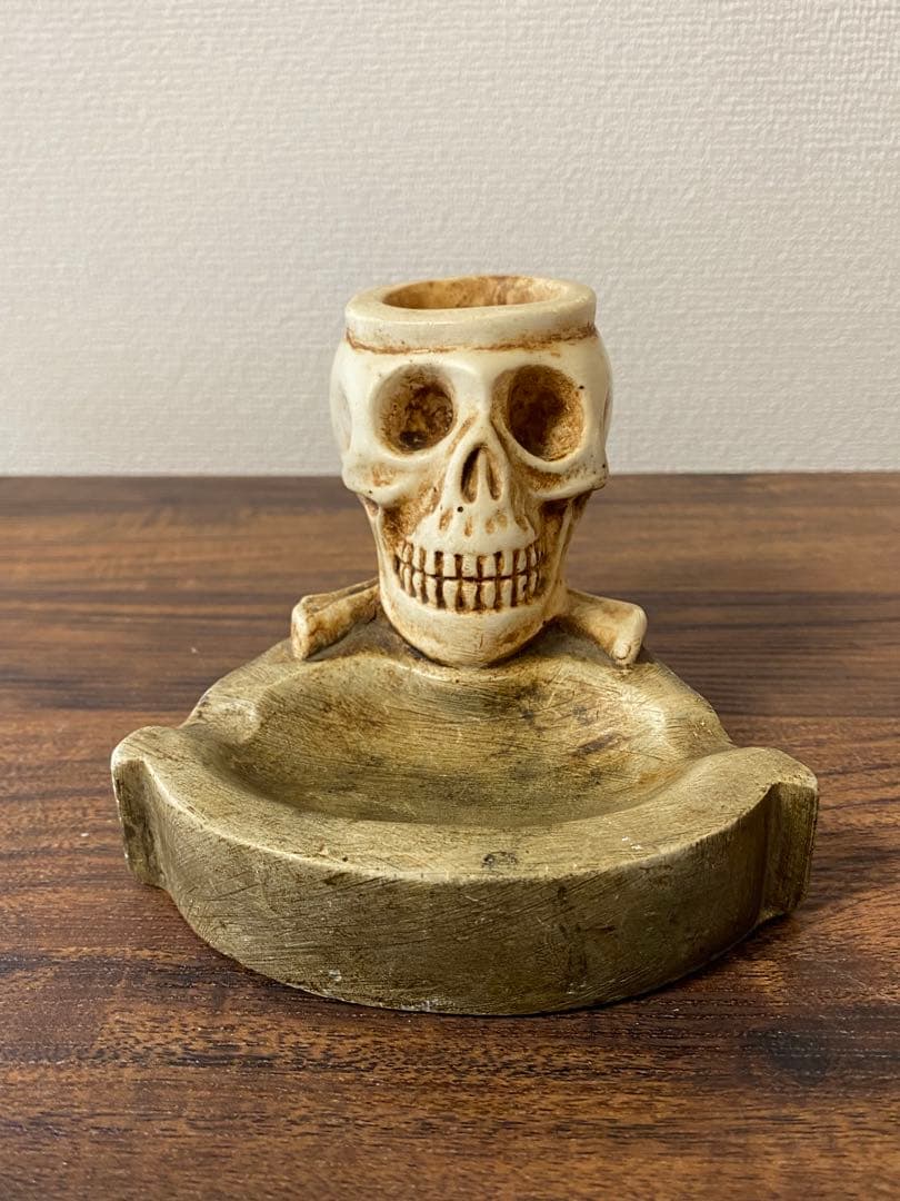 50s'60s' ビンテージスカル灰皿石膏製　バイカー古着ロカビリー