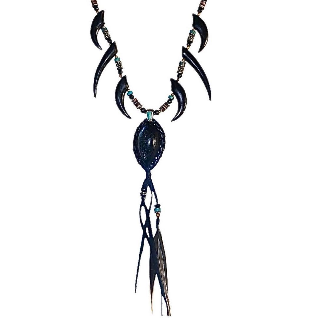 希少14th addiction ストーン フェザー ネックレス archive