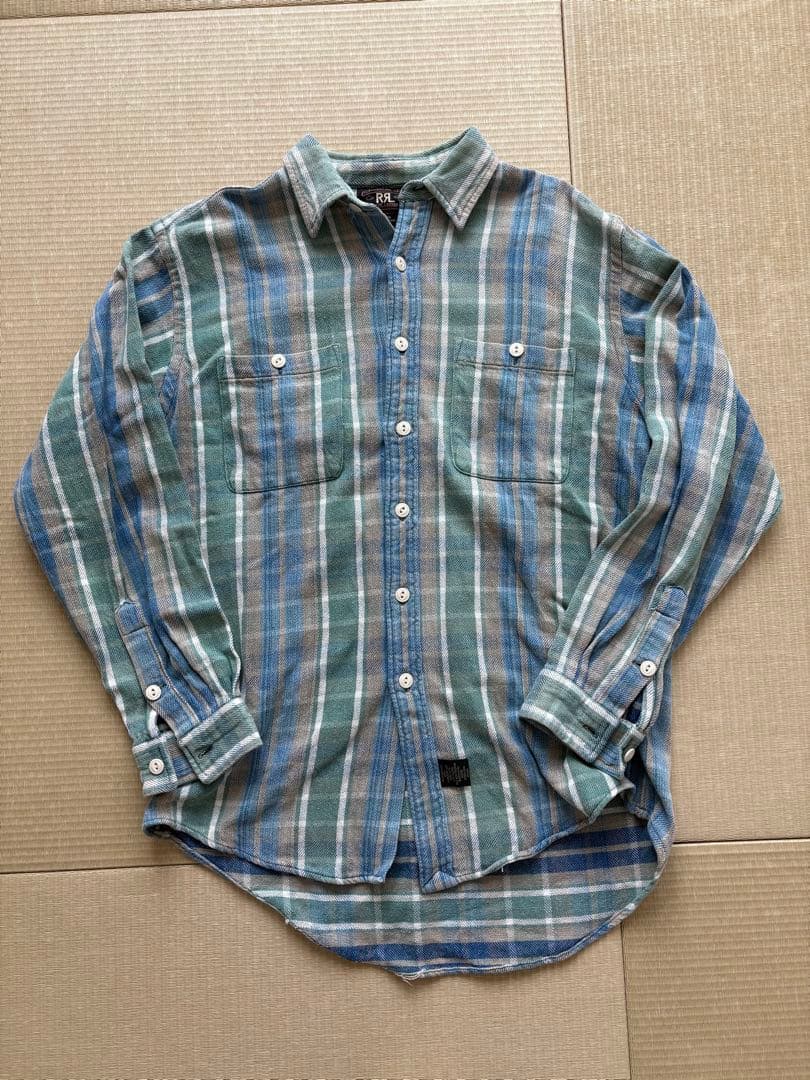 RRL 三つ星タグ 90s チェック柄ネルシャツ Mサイズ