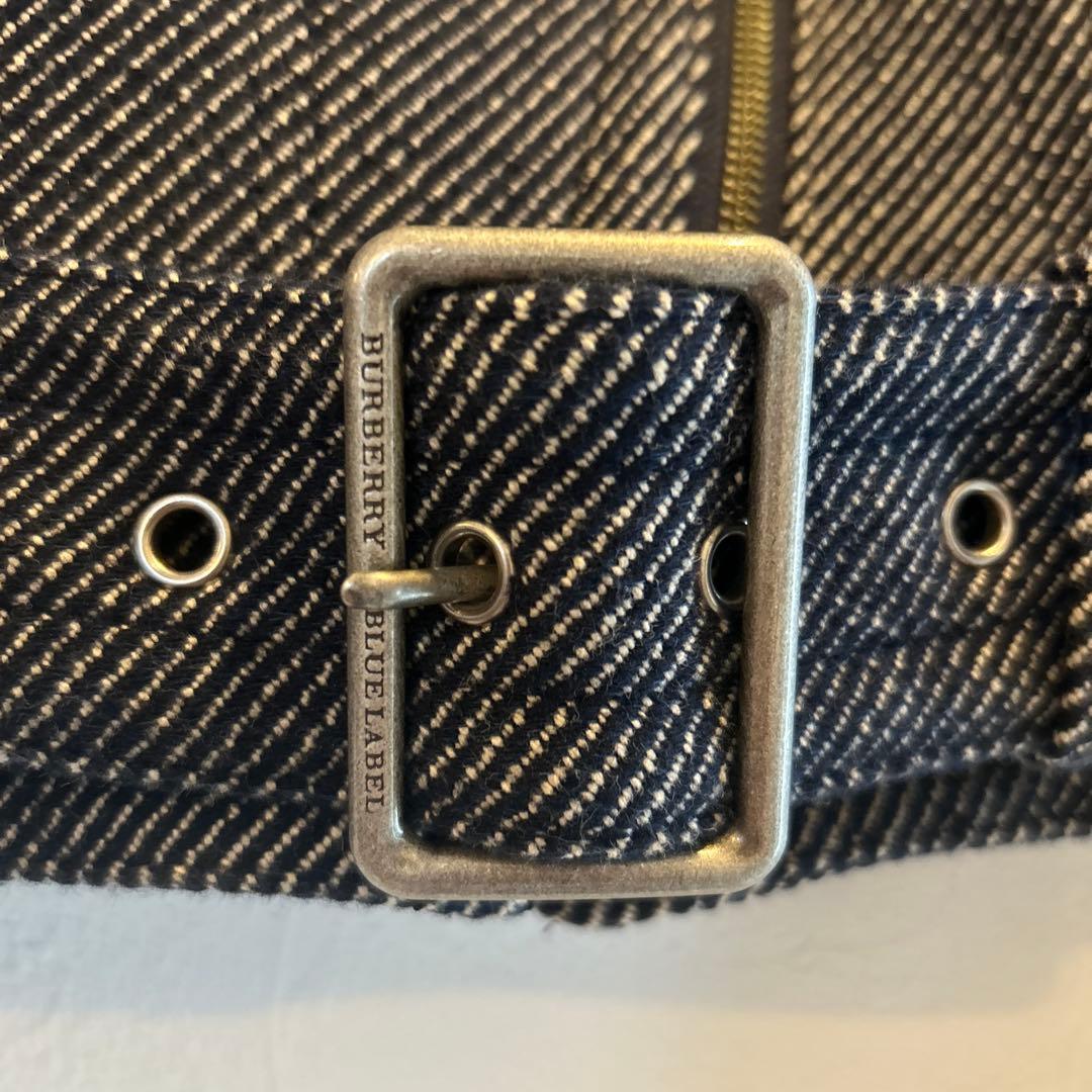 BURBERRY BLUE LABEL ダブルライダースジャケット　ウール混