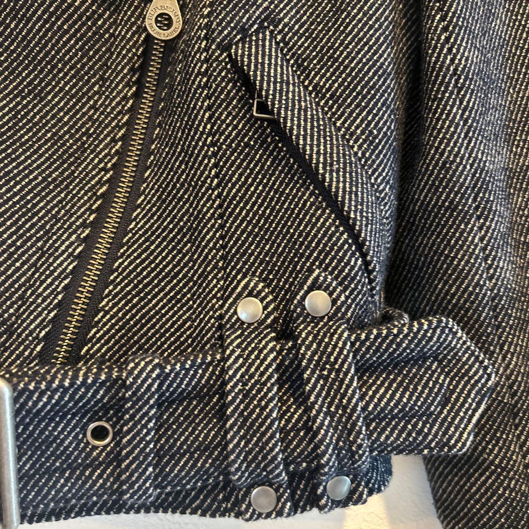 BURBERRY BLUE LABEL ダブルライダースジャケット　ウール混