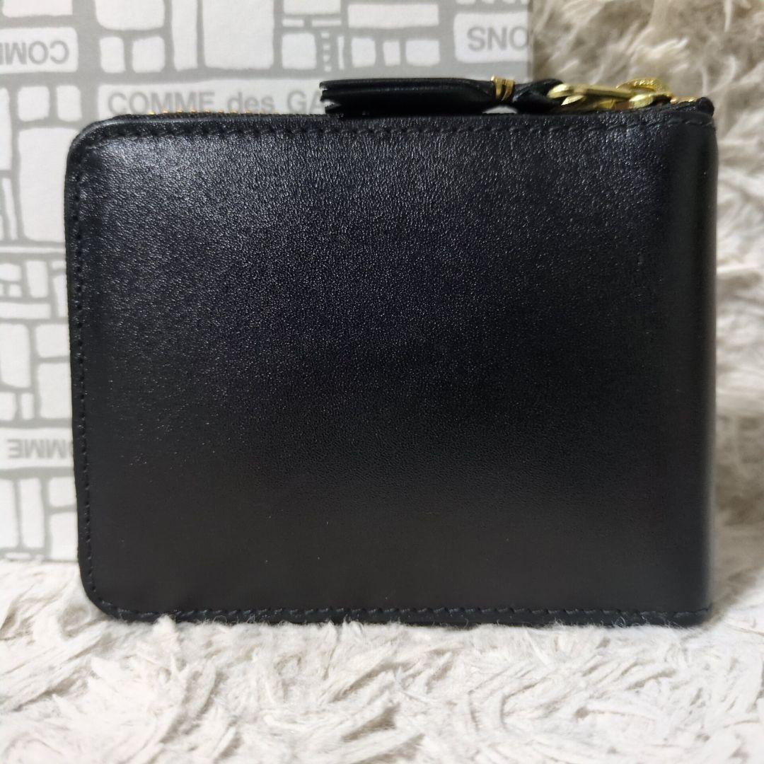 美品 保存箱付属 COMME des GARCONS スクエア ジップ 財布 黒