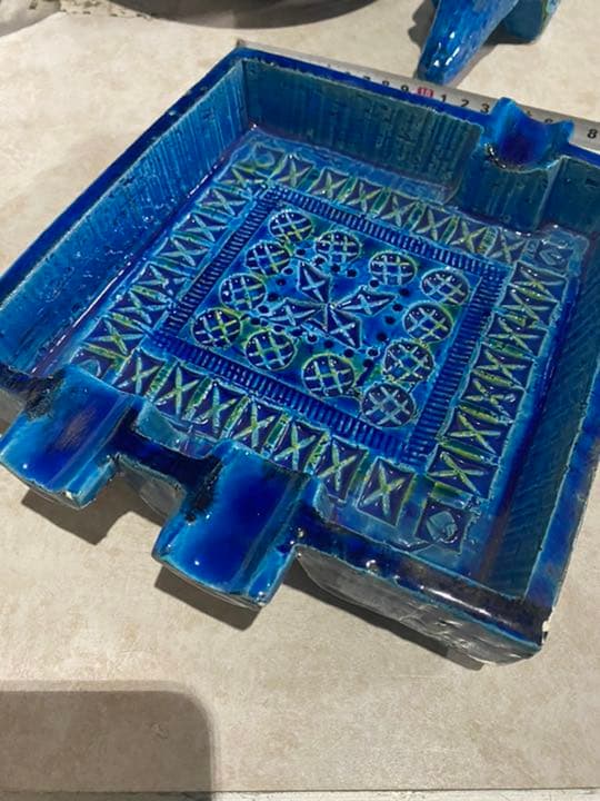 イタリア製灰皿 ビトッシ フラビア トスカーナ リミニブルー アルド ロンディ