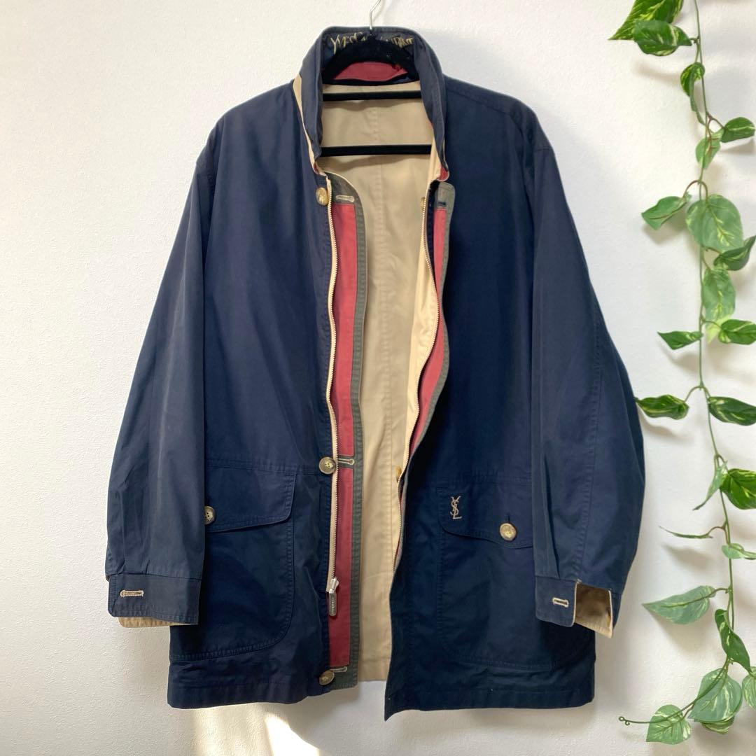 90s YVESSAINTLAURENT イブサンローラン　リバーシブルコート