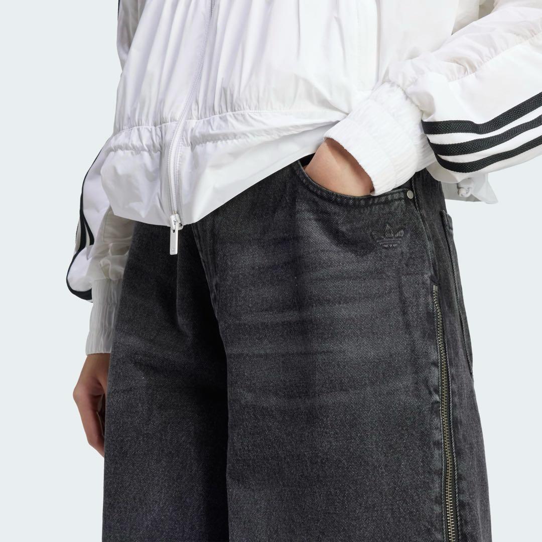 adidas ADILENIUMシーズン3ジップウォッシュド デニムパンツ28