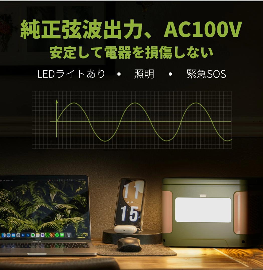 新品・E1500 ポータブル電源 1200W 1531Wh