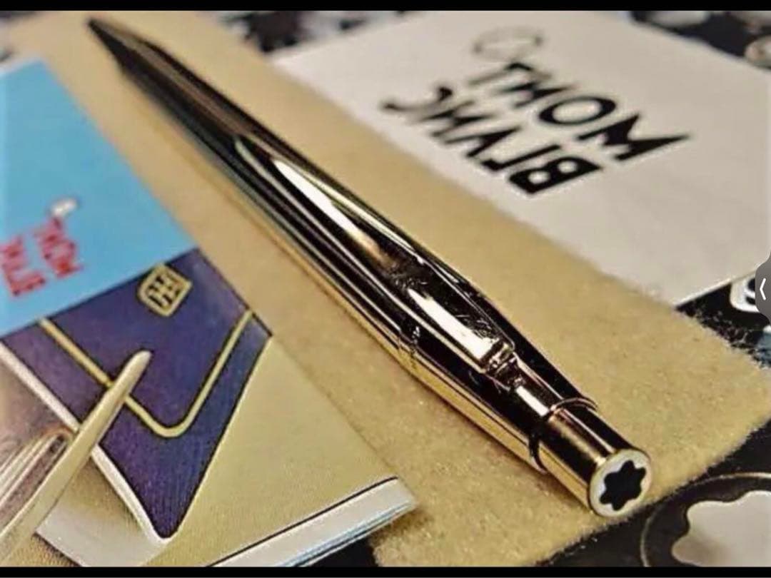 モンブラン　ペンシル★金運を呼ぶ黄金色！総金張り稀少なノブレスNo1547鉛筆