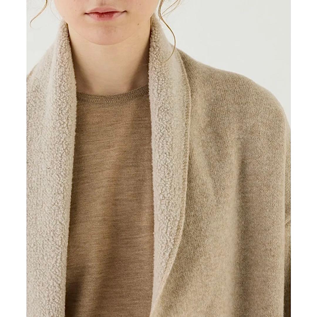 2024AW GALERIE VIE ダブルフェイスパイル ショールカラーコート