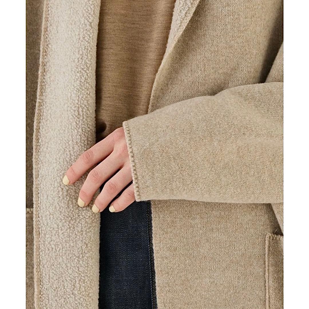 2024AW GALERIE VIE ダブルフェイスパイル ショールカラーコート