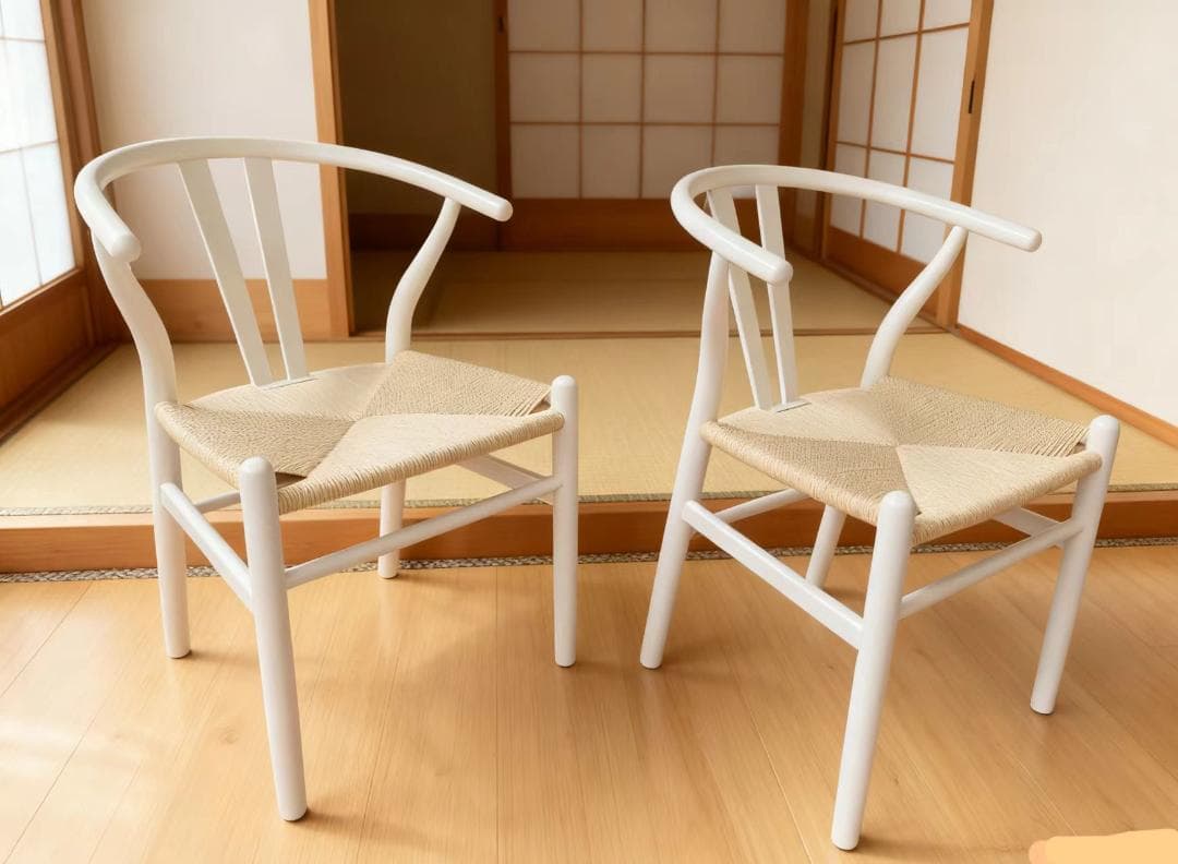 在庫一掃　新品未使用　最後1脚完成品人気品　天然木製ダイニングチェア ワイチェア