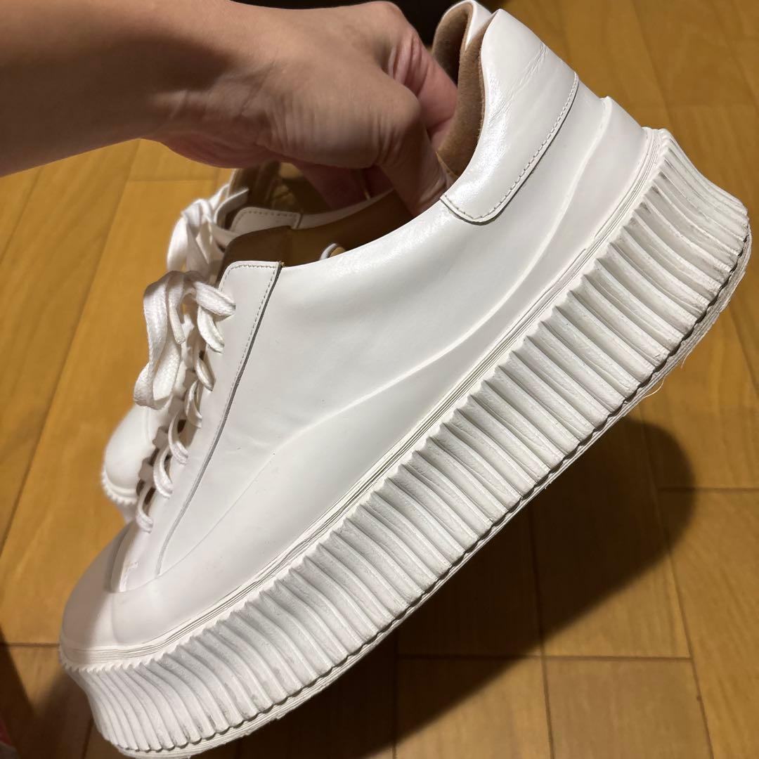 JIL SANDER プラットフォーム レザー スニーカー