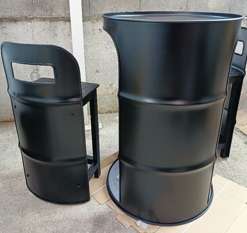 受注生産！ドラム缶remakeテーブル＆チェア‼️ブラック