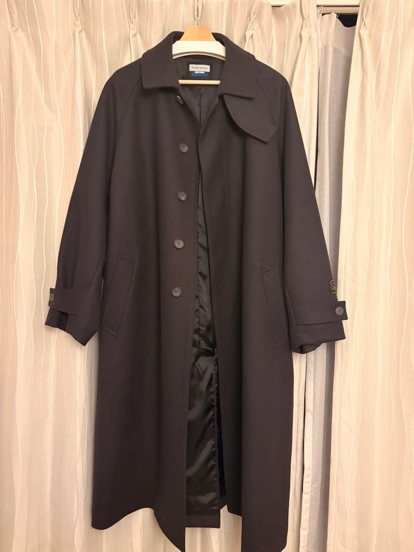 【メゾンスペシャル 】Super170sプライムオーバーメルトンバルマカンコート