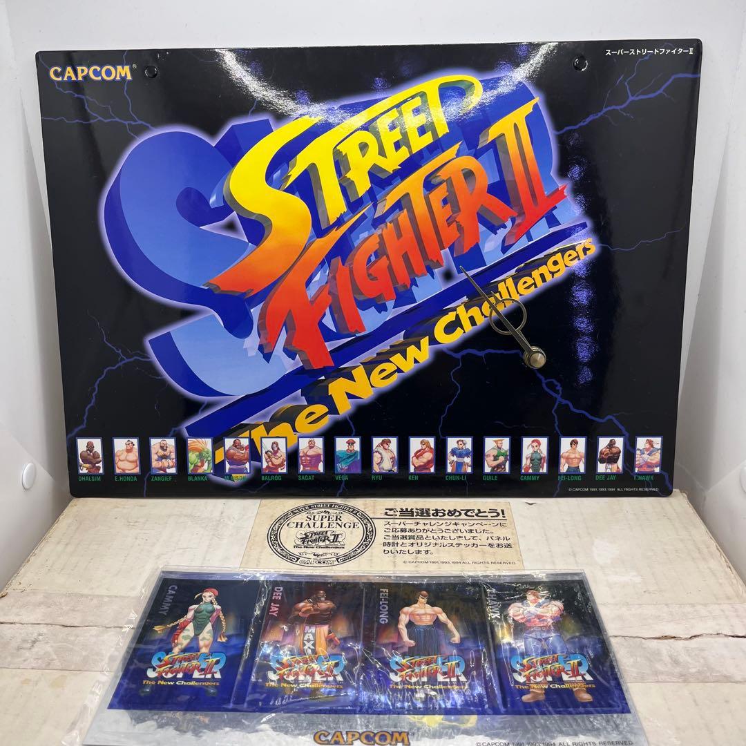 当選品 ストリートファイターⅡ パネル時計 オリジナルステッカー　動作品