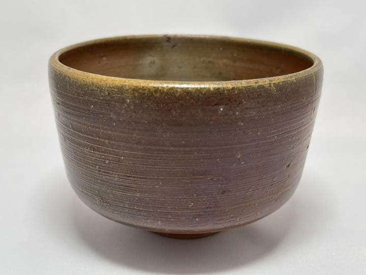 山本陶秀　備前焼茶碗　人間国宝　無傷　未使用品　抹茶茶碗　茶道具　共箱　在印