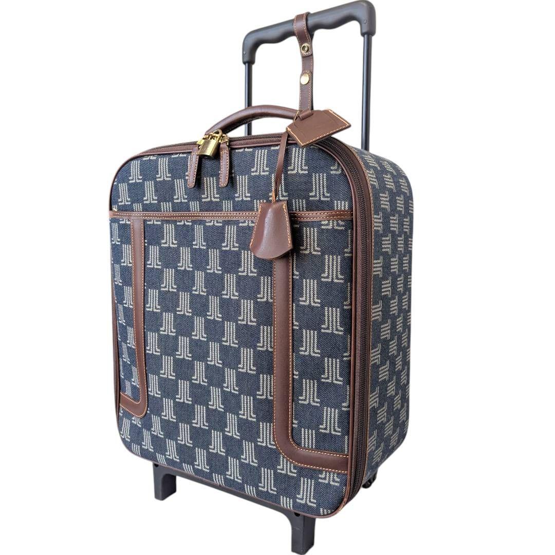 極美品☆激レア☆ランバン　キャリーバッグ　モノグラム　総柄　レザー