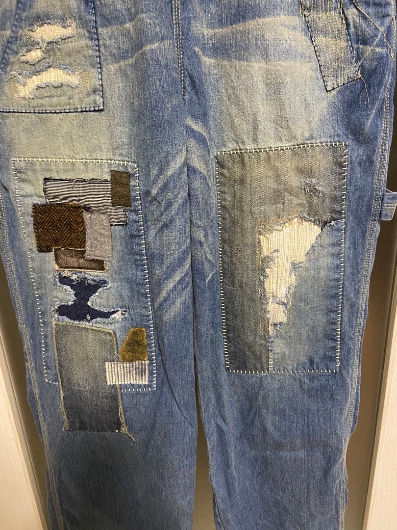 JOURNAL STANDARD パッチワーク ビンテージ加工デニム ツナギ