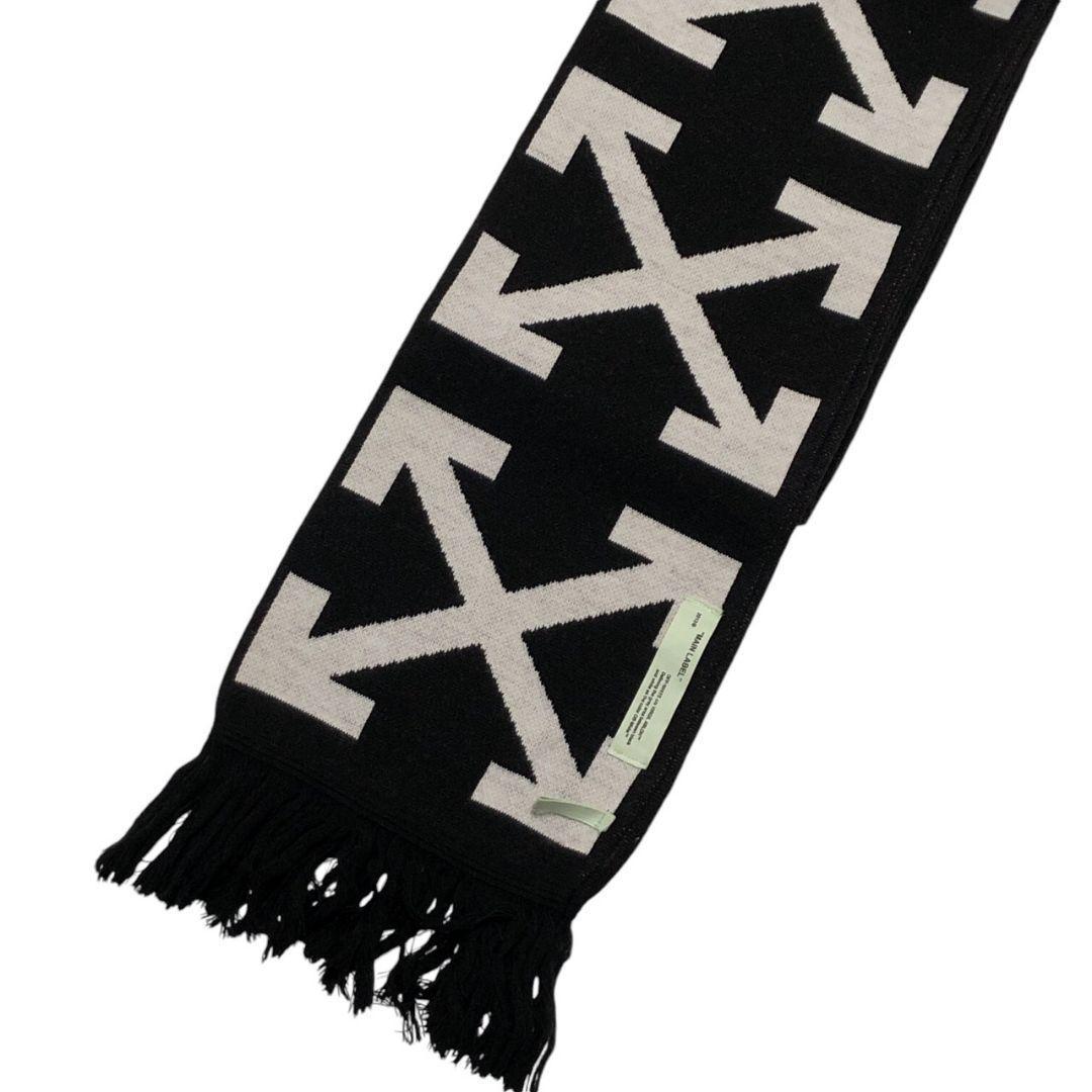 美品✨OFF-WHITE オフホワイト アローマーク 大判マフラー ニット