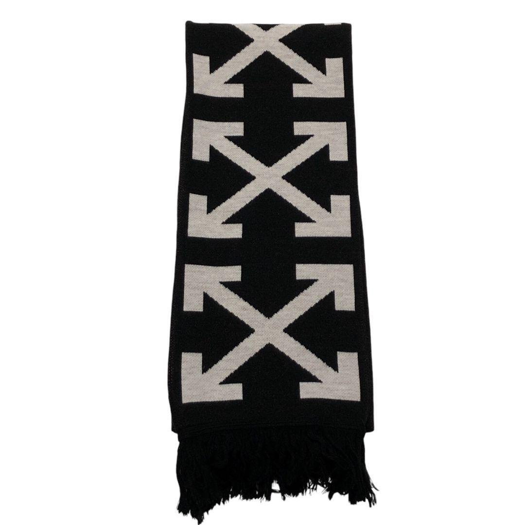 美品✨OFF-WHITE オフホワイト アローマーク 大判マフラー ニット