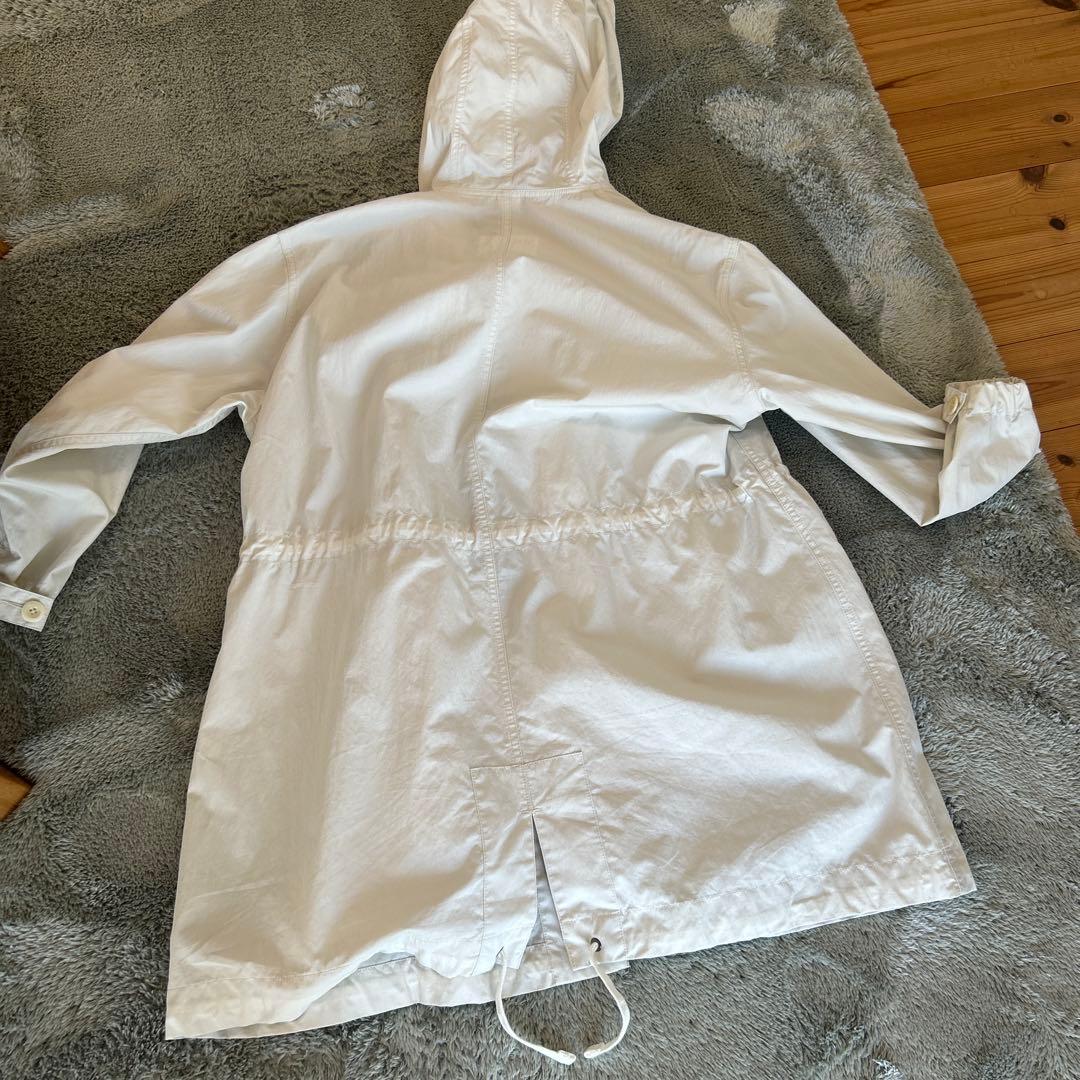 y218Mei美品MHL フード付きホワイトコート サイズI