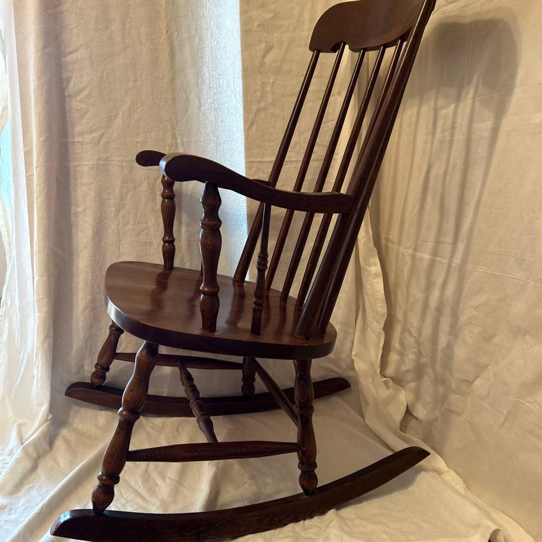 柏木工 （カシワ）ロッキングチェア キズ スレありますが艶と味あります