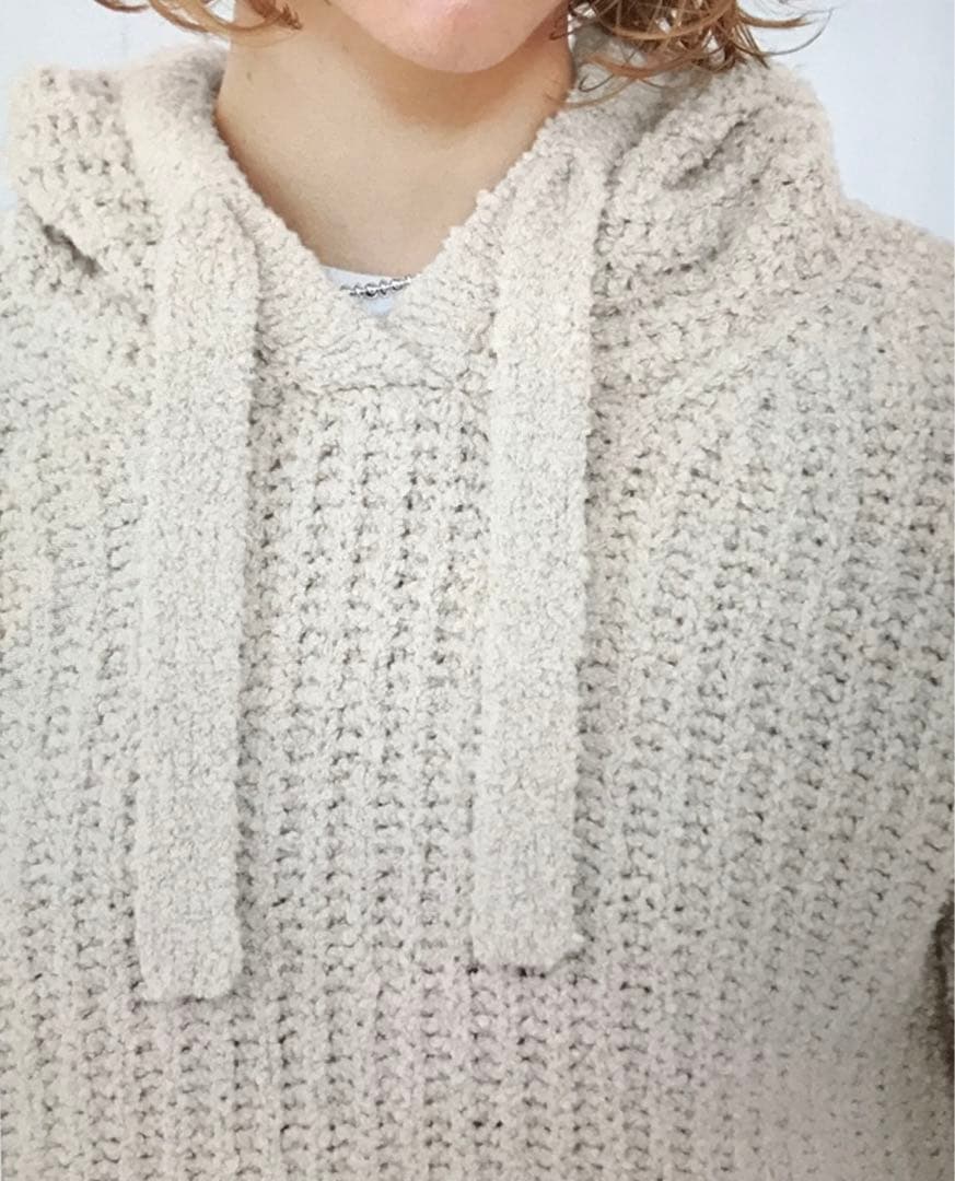 未使用 美品✨ギャルリーヴィー 完売 コットン パイル フーデッドプルオーバー