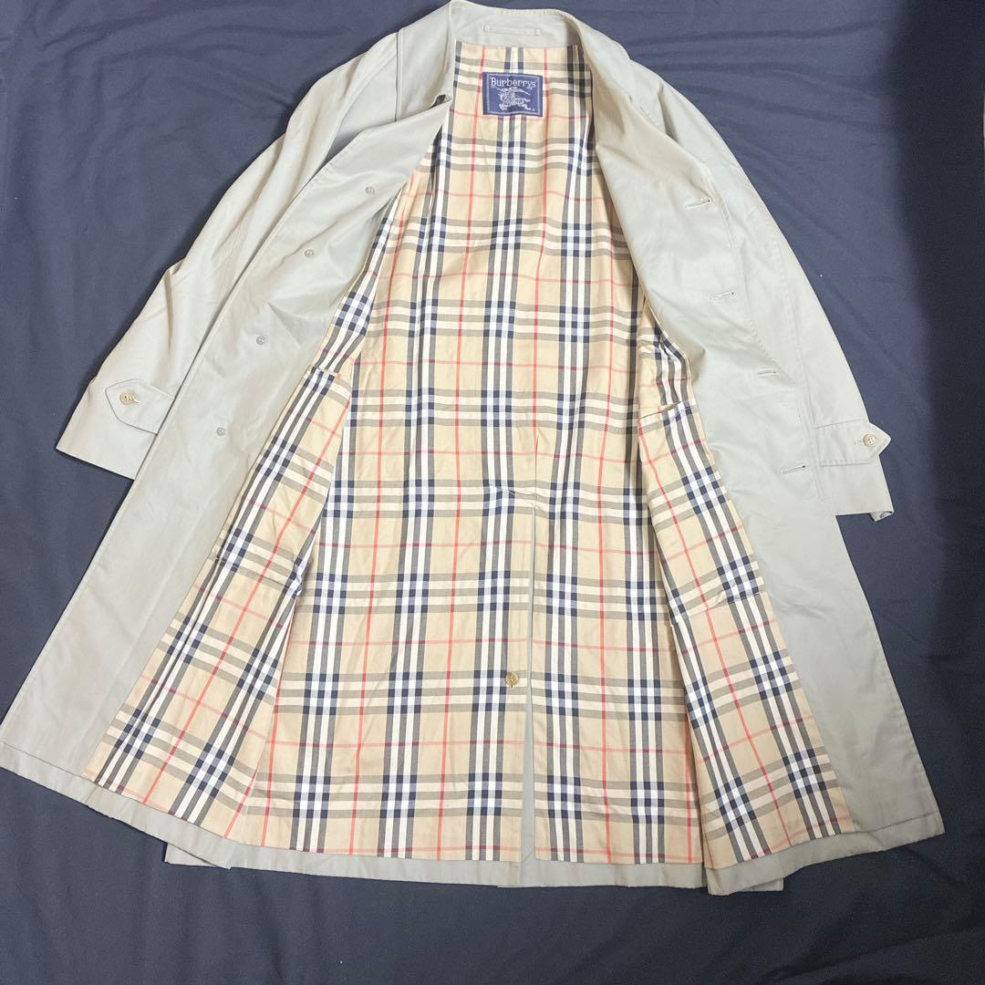 【良品】✨Burberrys Vintageステンカラーコートノバチェック　M