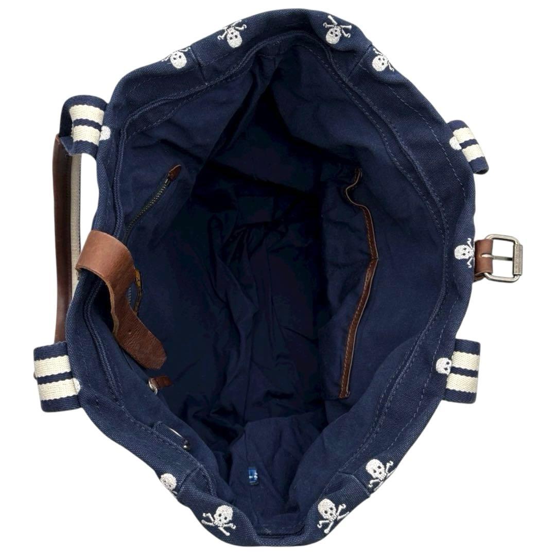 美品◎ラルフローレンラグビー 木村拓哉着用 A4可 肩かけ トートバッグ ドクロ