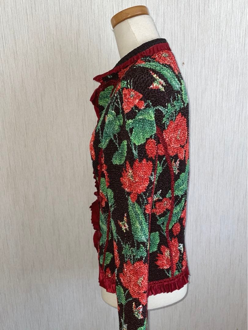 美品◆NOKO OHNOノコオーノ チャイナ風 花柄ジャケット40