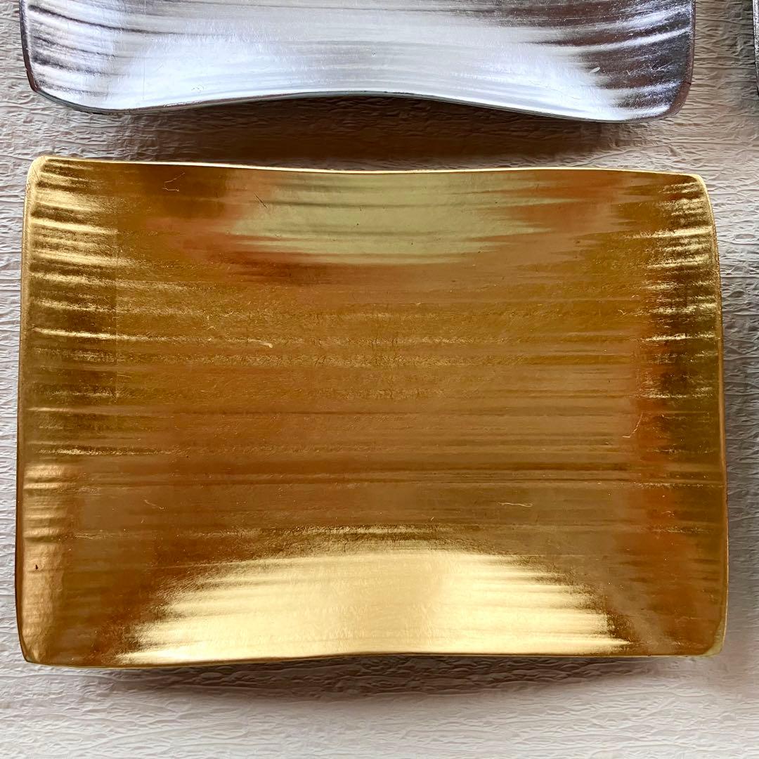 象彦 竹銘々皿 菓子皿 金箔 銀箔 ６枚セット