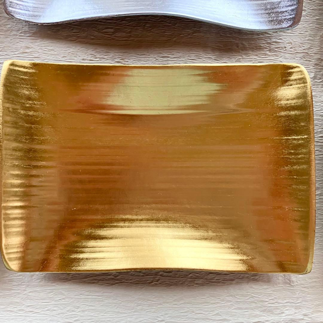 象彦 竹銘々皿 菓子皿 金箔 銀箔 ６枚セット